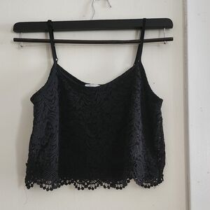 Ambiance black crop top